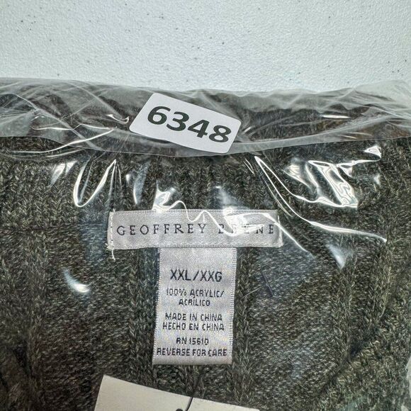 Geoffrey Beene Sweater Mens 2XL NEW Green Super Soft Casual‎ Golf Office NWT $65 - Picture 13 of 13